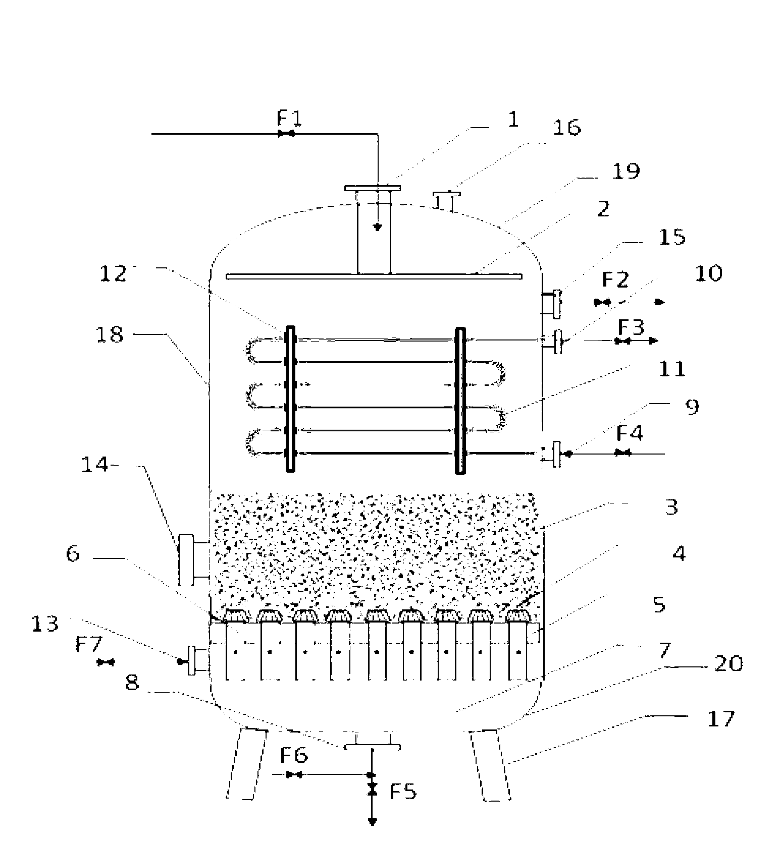 Sewage heat exchanger with scaling function and heat-exchange scaling method