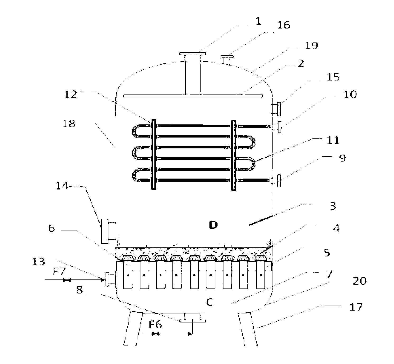 Sewage heat exchanger with scaling function and heat-exchange scaling method