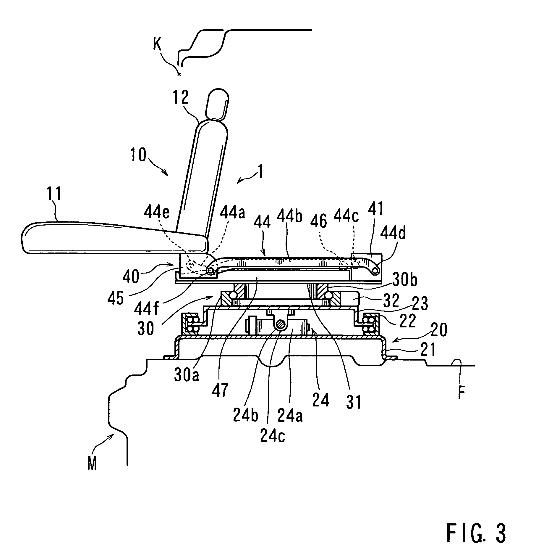 Seat moving device for vehicle