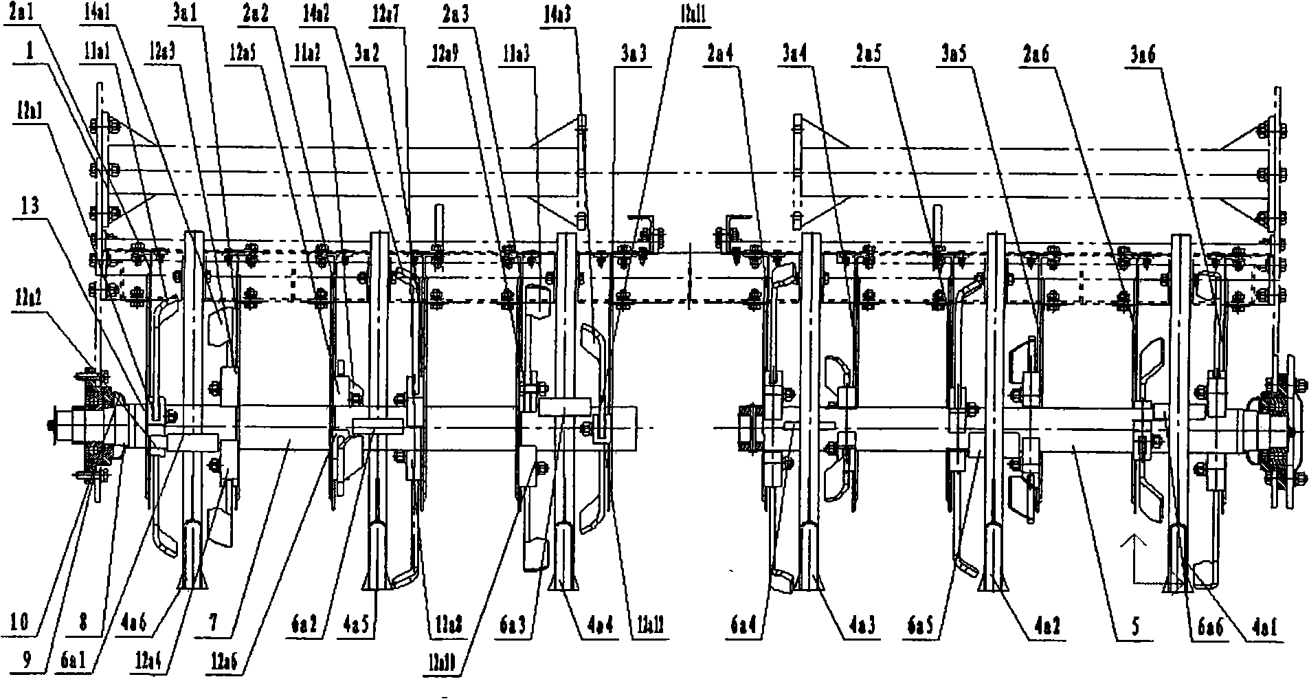 Rape minimum tillage precise combination direct seeding type bed rotary cultivator attachment