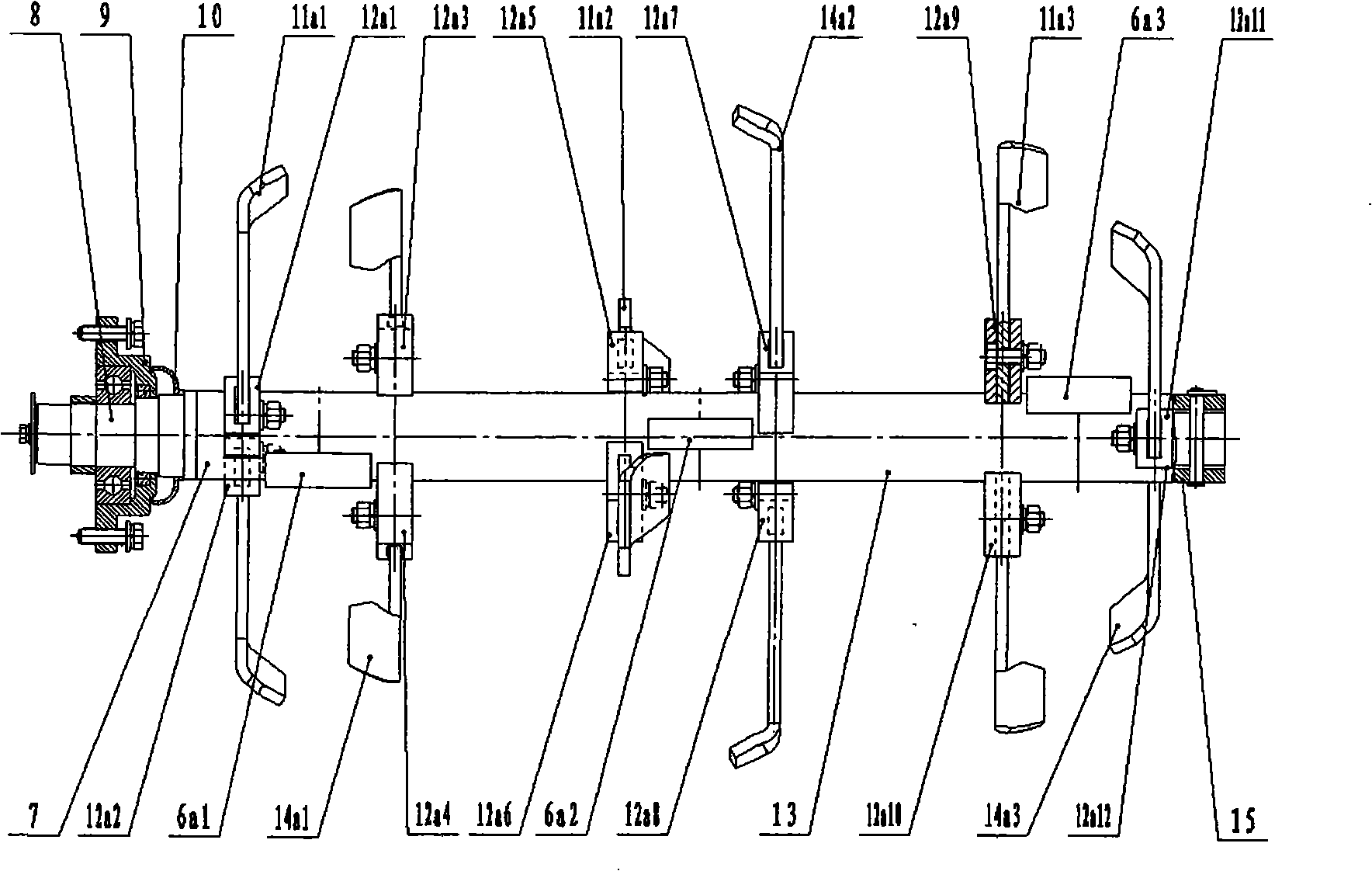 Rape minimum tillage precise combination direct seeding type bed rotary cultivator attachment