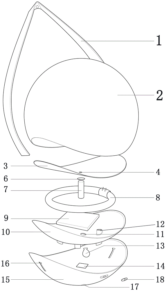 Humidity detection alarm ball