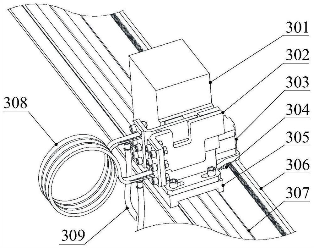 Online destressing treatment device and process for large-diameter composite pipe