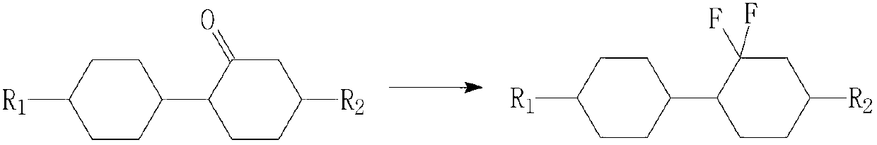 Preparation method of difluorocyclohexane liquid crystal compound