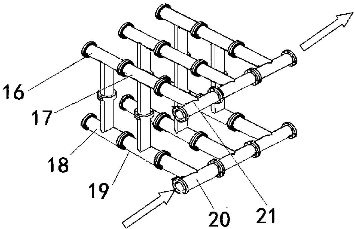 Quick scale gathering and removing method and device for gathering pipeline