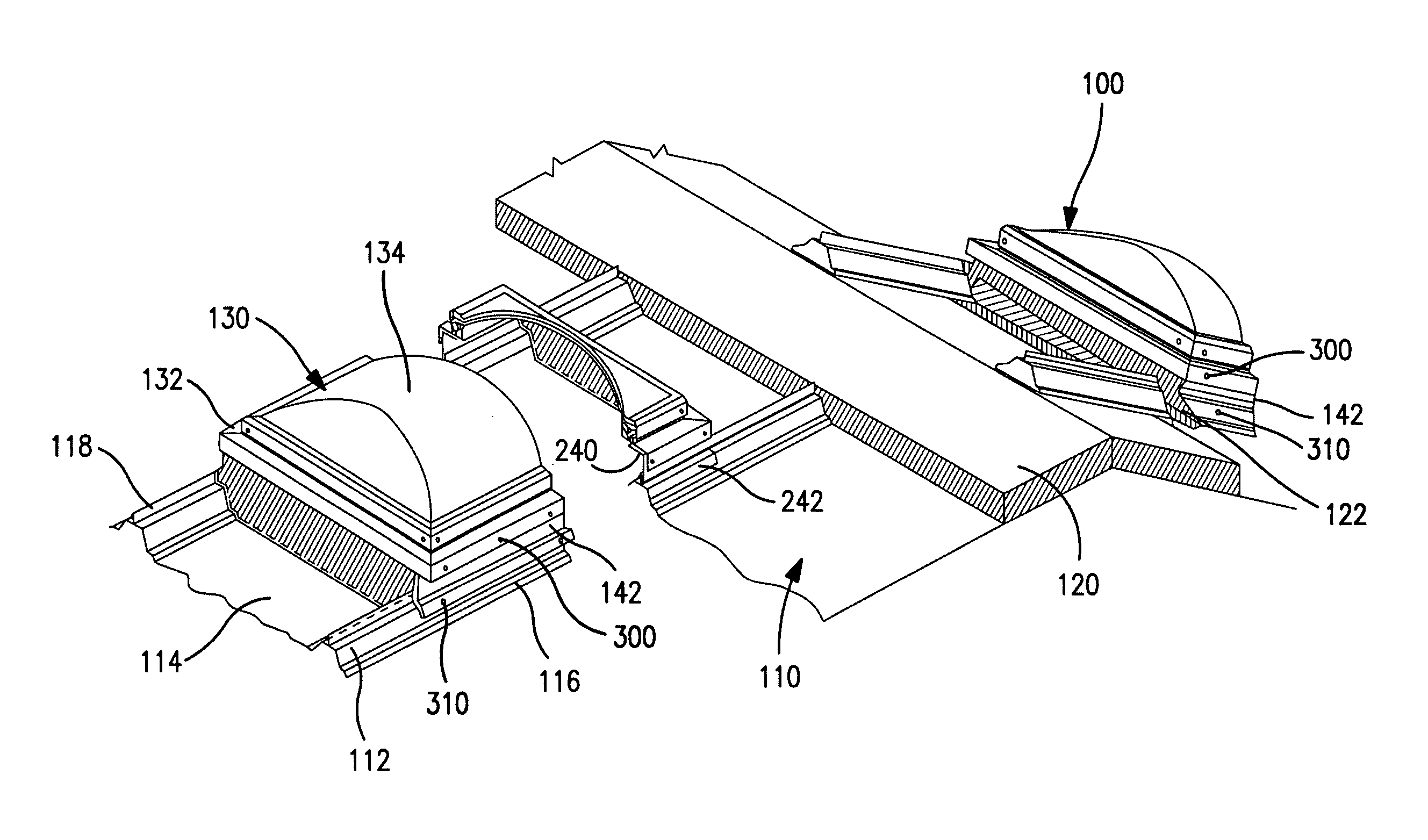 Support structures on roofs