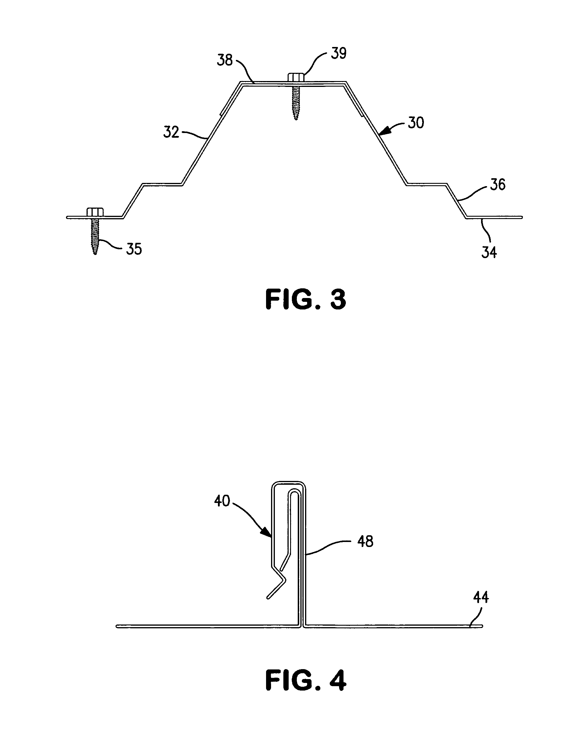 Support structures on roofs