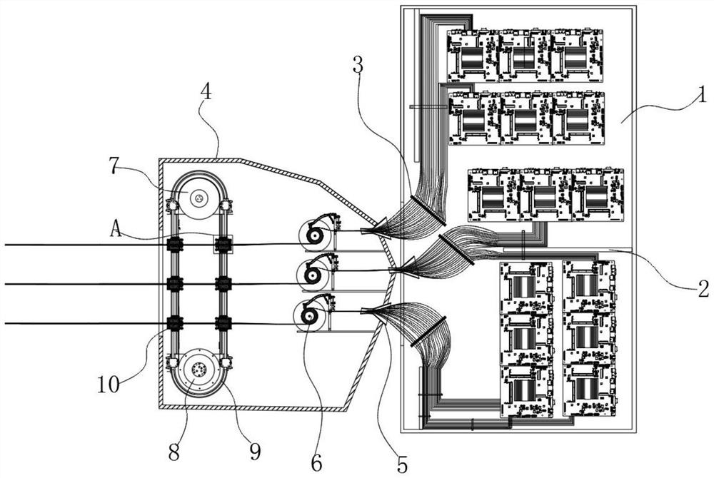 A computer network wiring embedding device