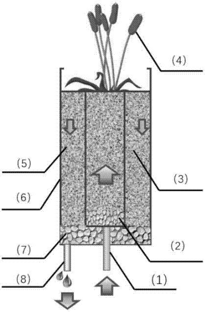 Variable-flow-velocity polluted-water ecological purification system