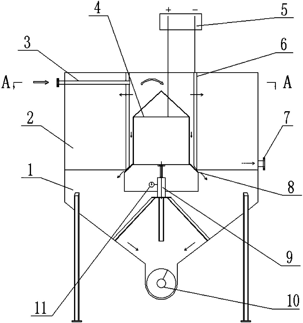 Continuous electroosmosis sludge drying device