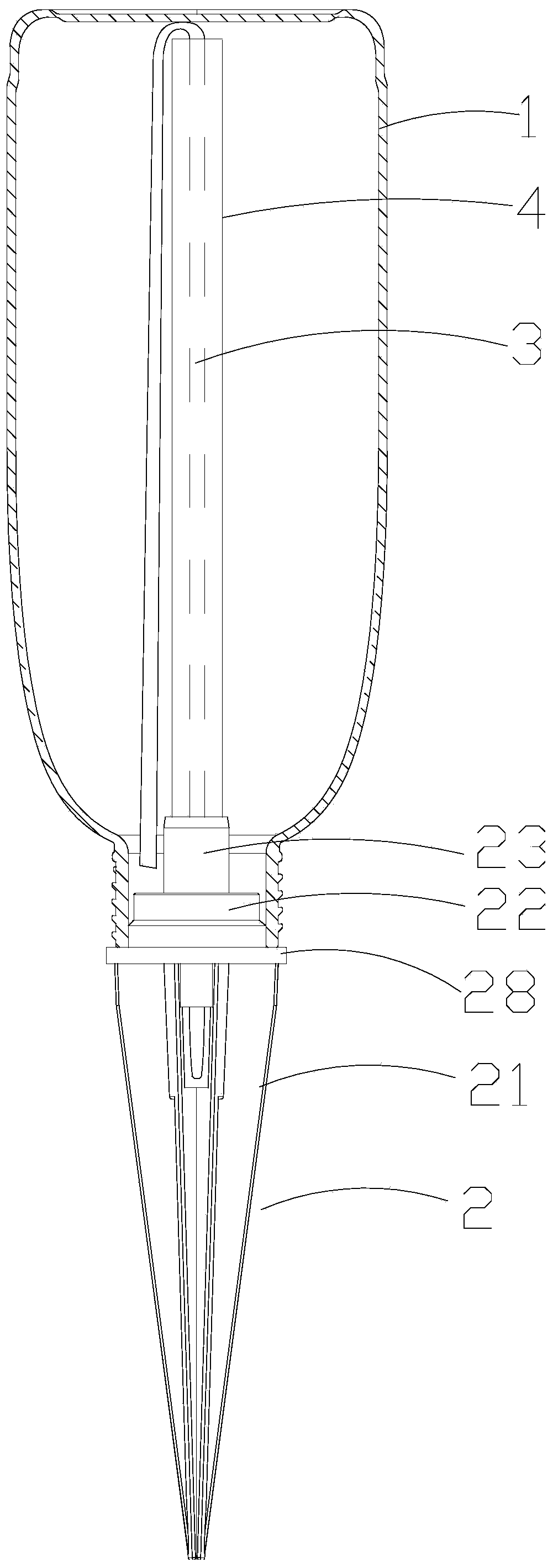 Insertion type drip irrigation dripper