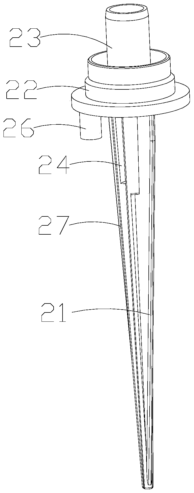 Insertion type drip irrigation dripper