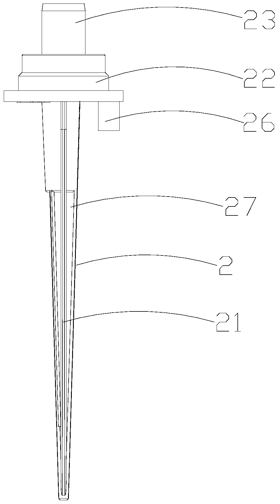 Insertion type drip irrigation dripper