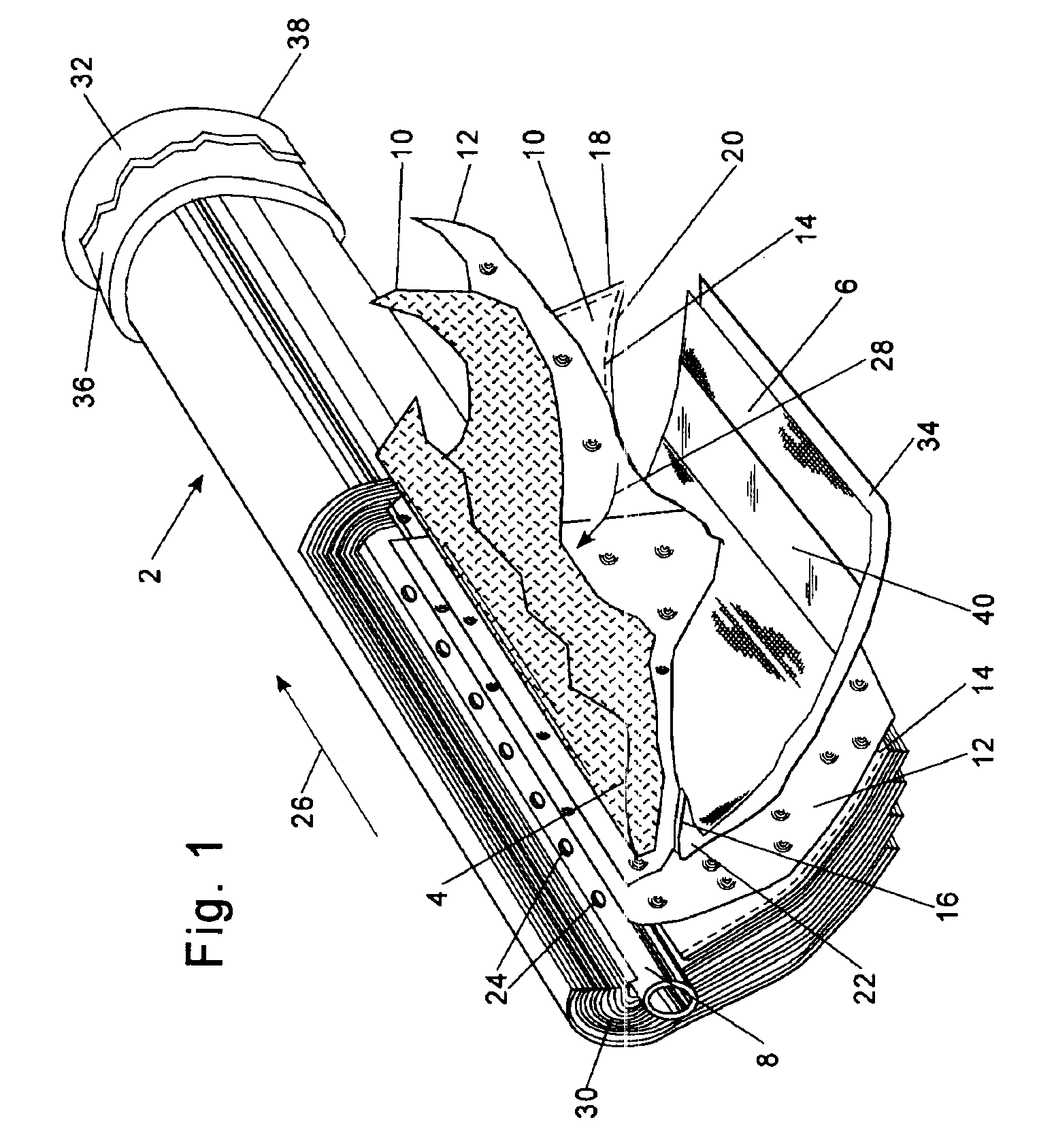 Use of acoustic signals for measuring membrane fouling in spiral wound modules