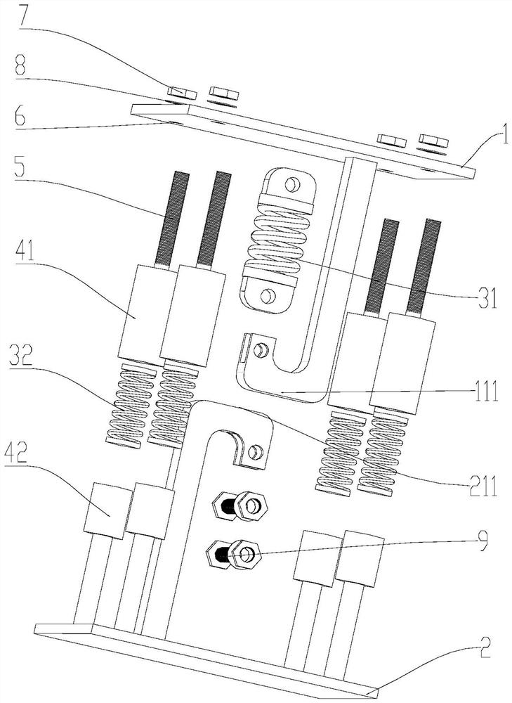 Support type vibration damping structure