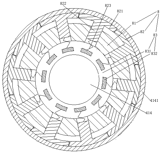 Revolving stage with color powder dispensing device