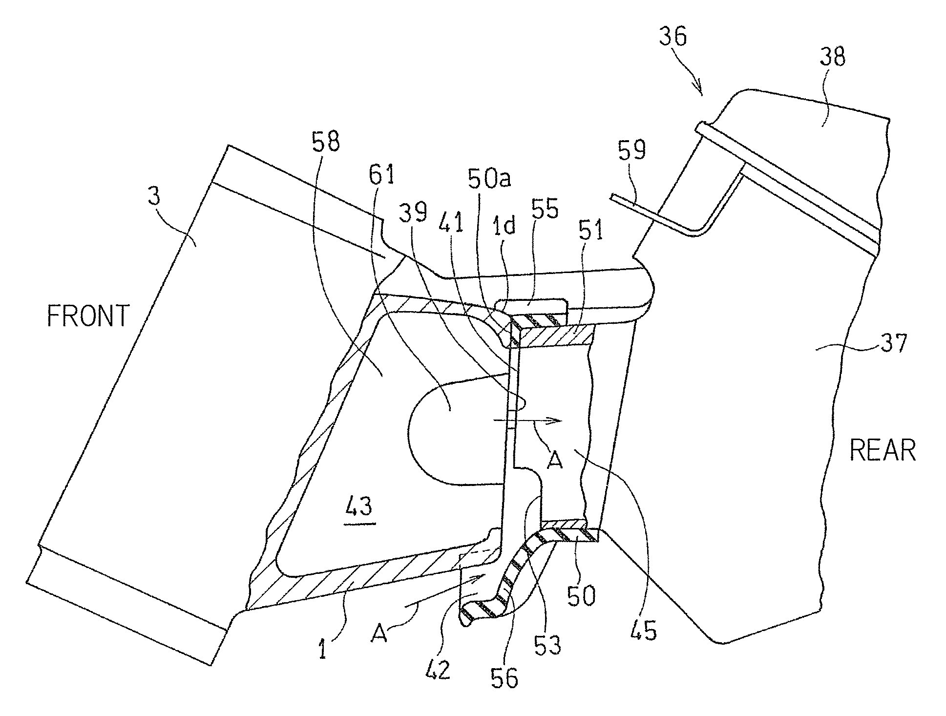 Air intake device for motorcycle