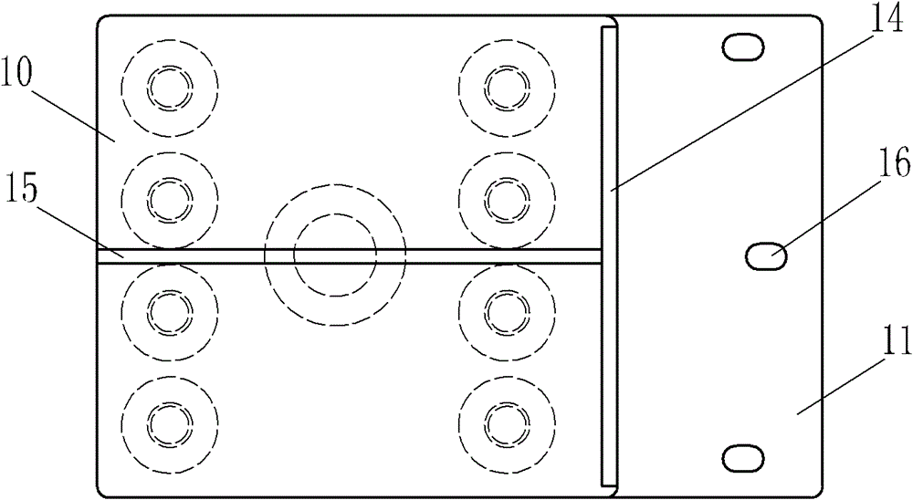 Vibration isolation device for the bed plate end of the floating track