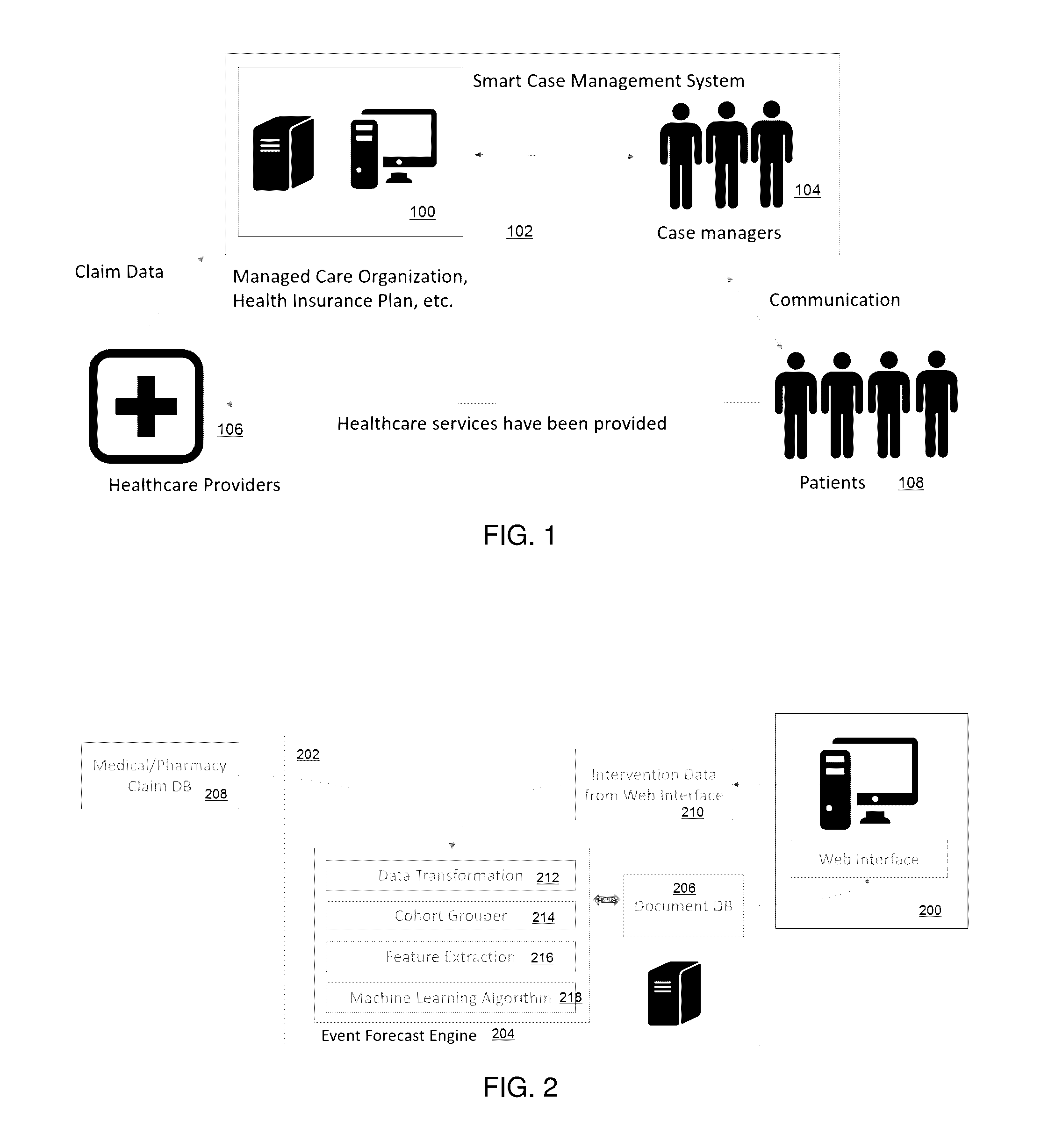 Case management system using a medical event forecasting engine