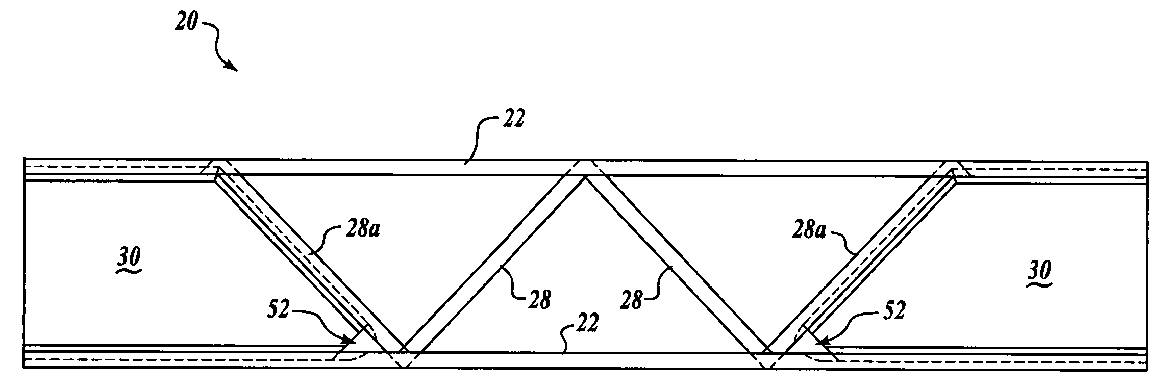 Open web trimmable truss with self locking joint