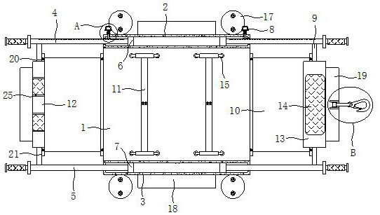 Lifesaving frame convenient to fold and store for amphibious rescue boat