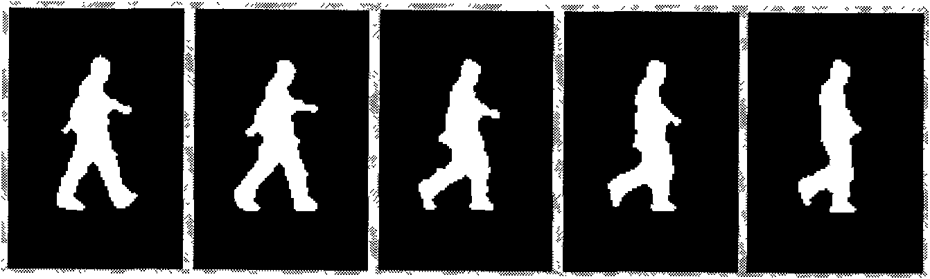 Pedestrian space-time outline presenting method based on ellipse Fourier decomposition