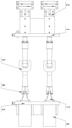 Model locking and guiding device of sanitary ceramic high-pressure forming machine