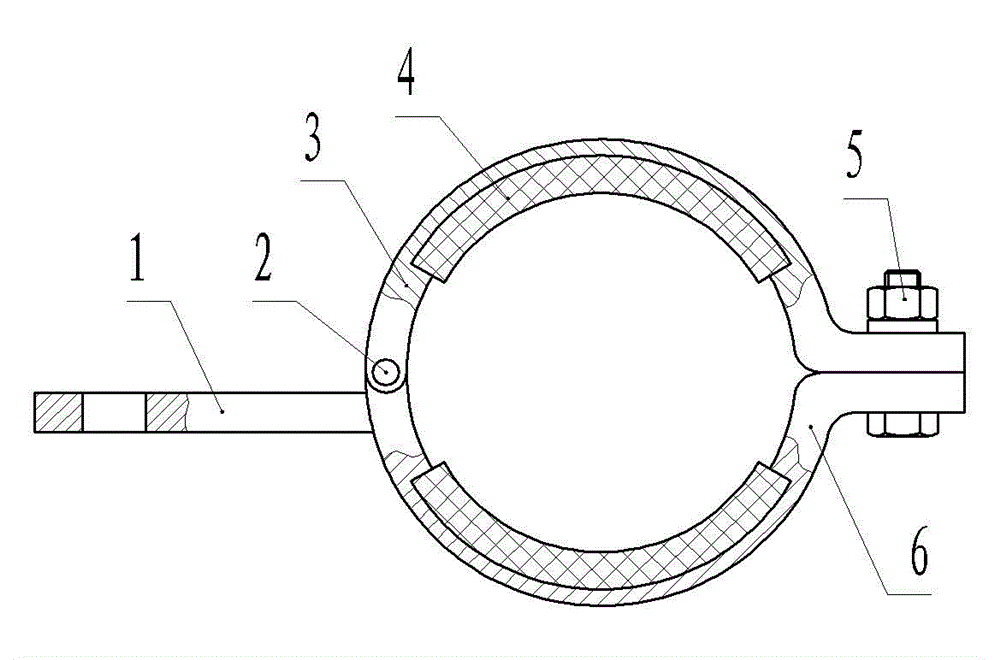 Automobile oil pipe fixing support