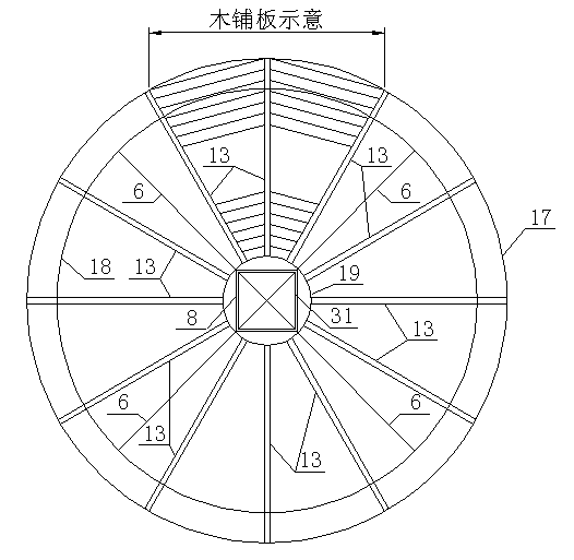 Construction method of circular reinforced concrete chimney cylinder wall and hydraulic sliding mould device