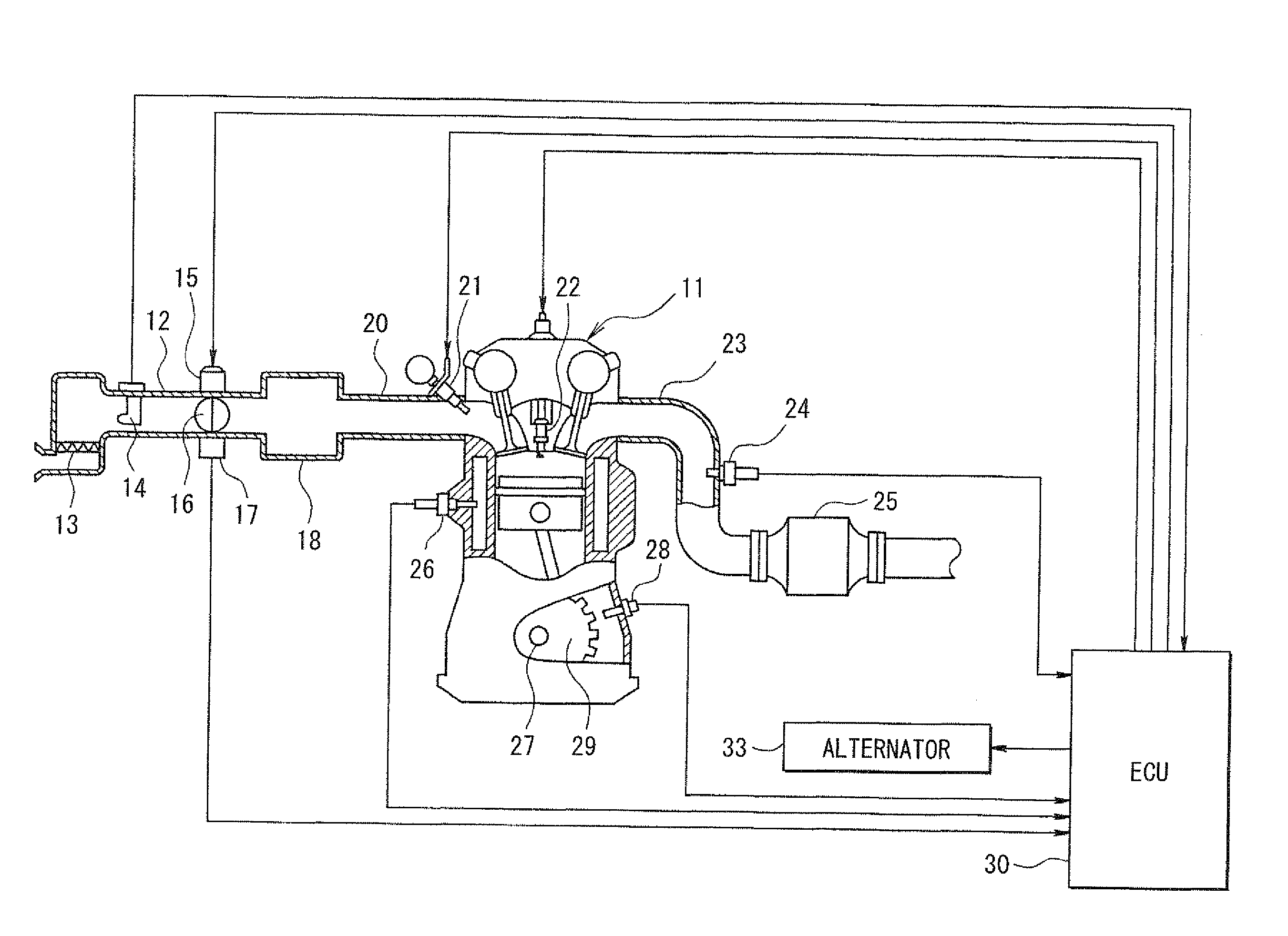 Engine stop control device