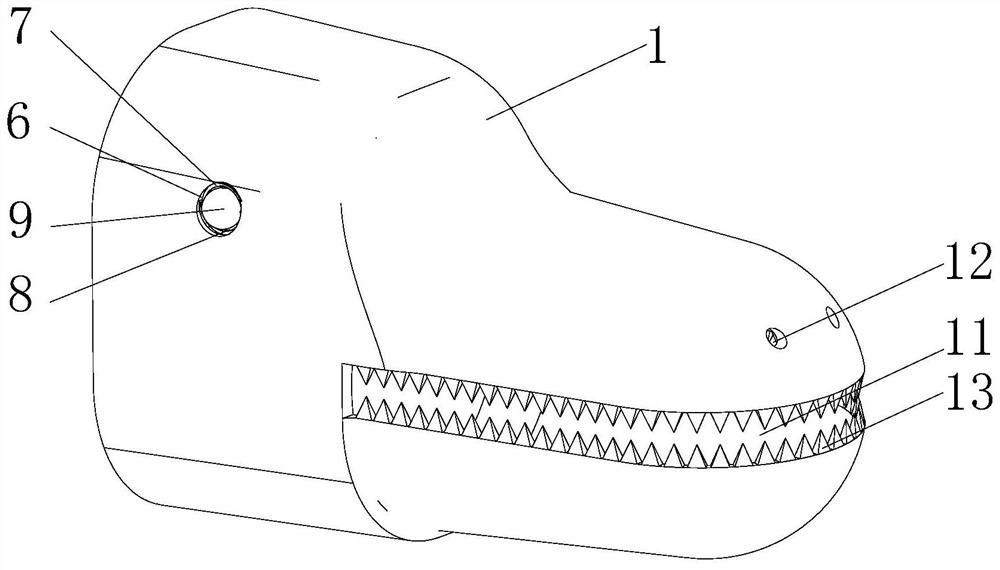 Blinking mechanism for simulated dinosaur