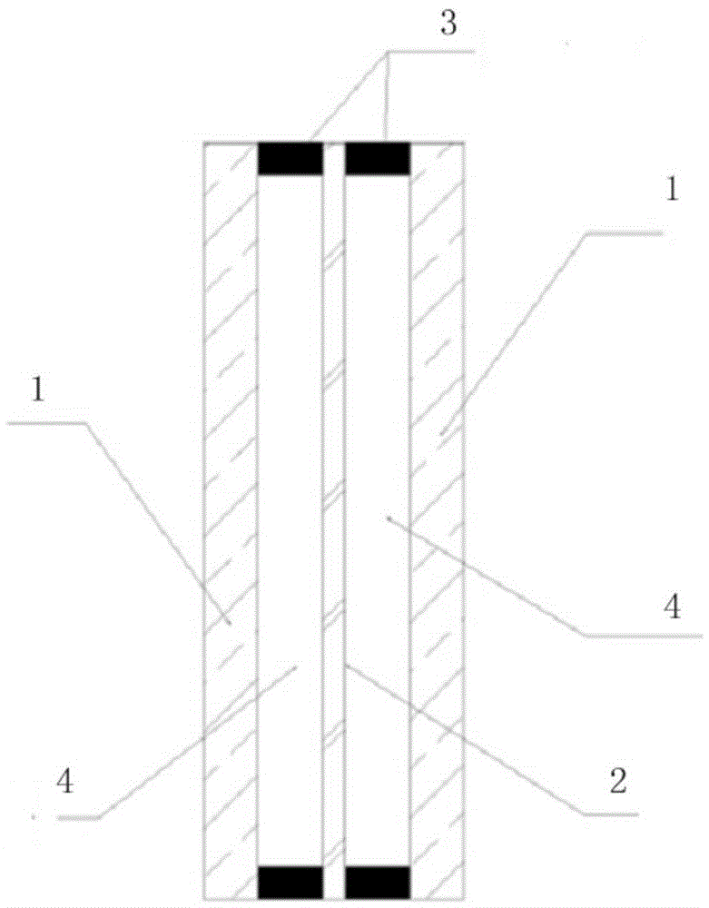 Hollow two-cavity or multi-cavity nanometer composite energy-saving glass and preparing method thereof