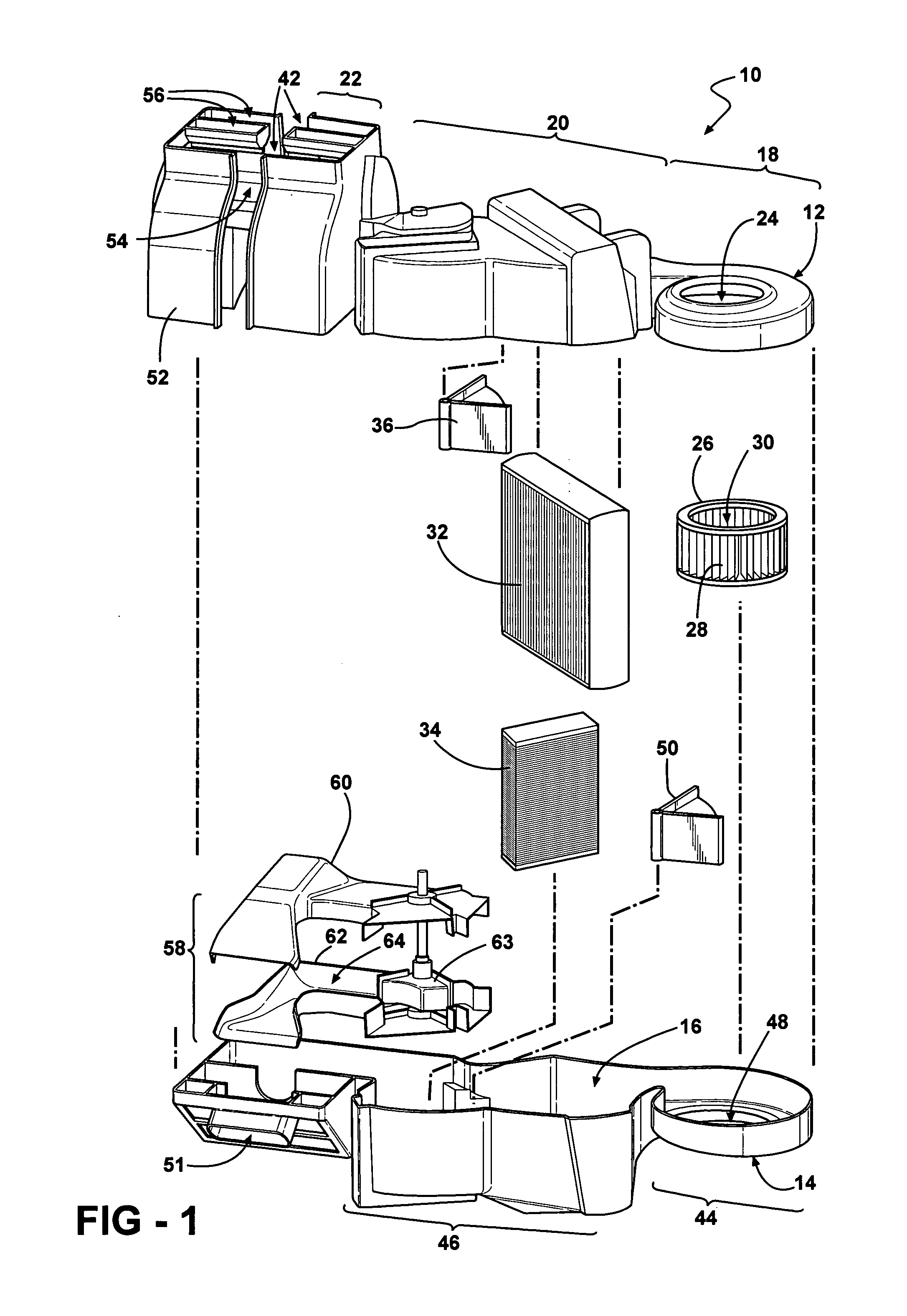 Multi-zone temperature control module for an air handling system of a heating, ventilation, and air conditioning system for a vehicle