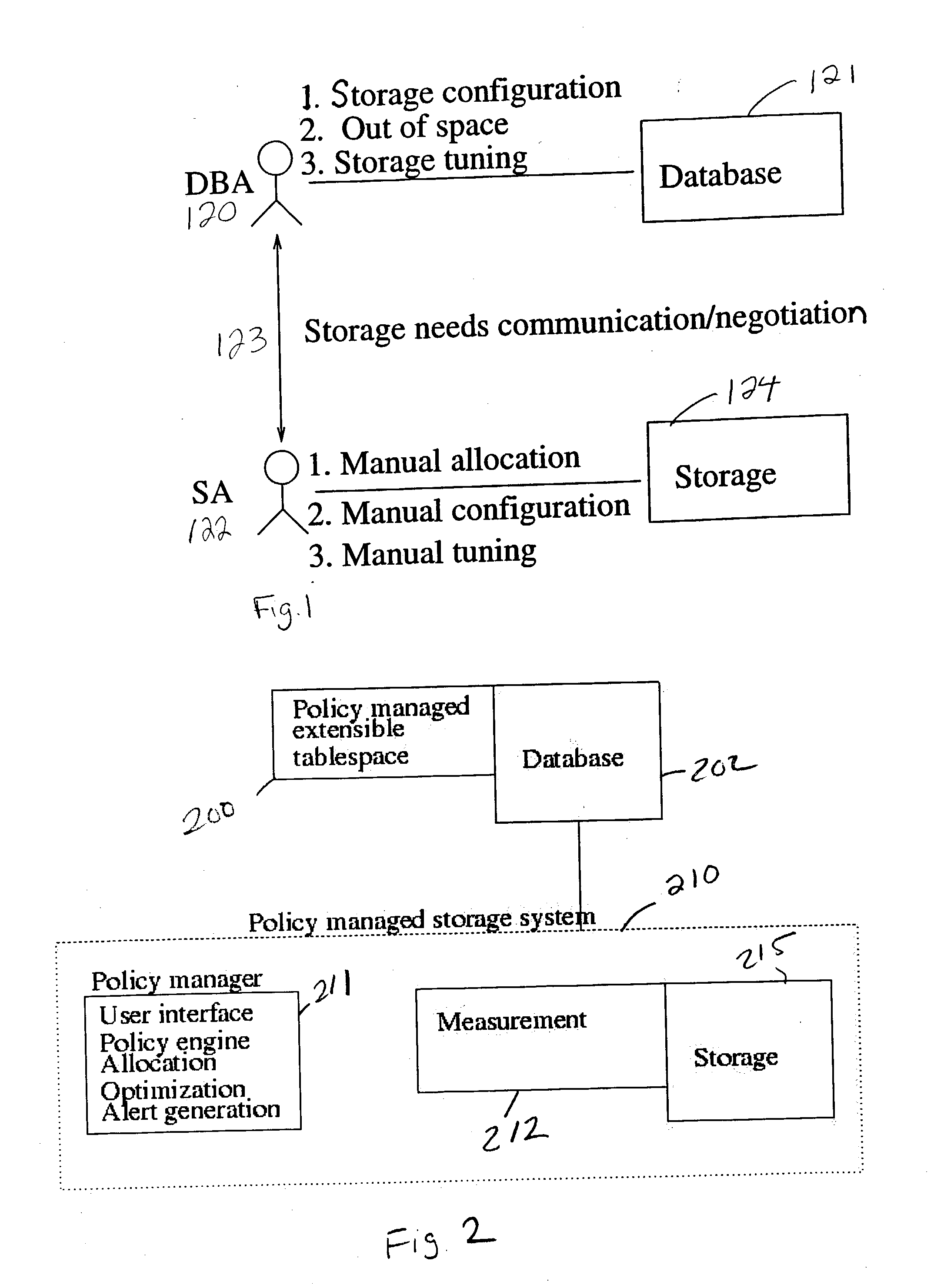 System for automated storage management for databases