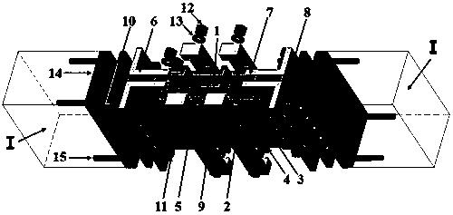 Equivalent yield strength line-shaped optimized diamond-shaped opening anti-buckling type metal energy dissipater being replaceable after earthquake