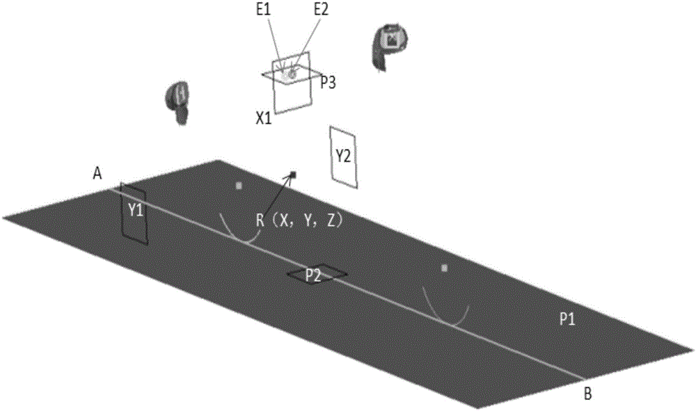 Method and system for checking outside rear-view mirror of automobile according to vision regulations