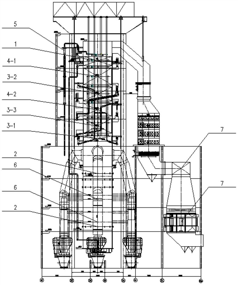 250 MW supercritical tower-type fan and Pi-type fan milled lignite boiler