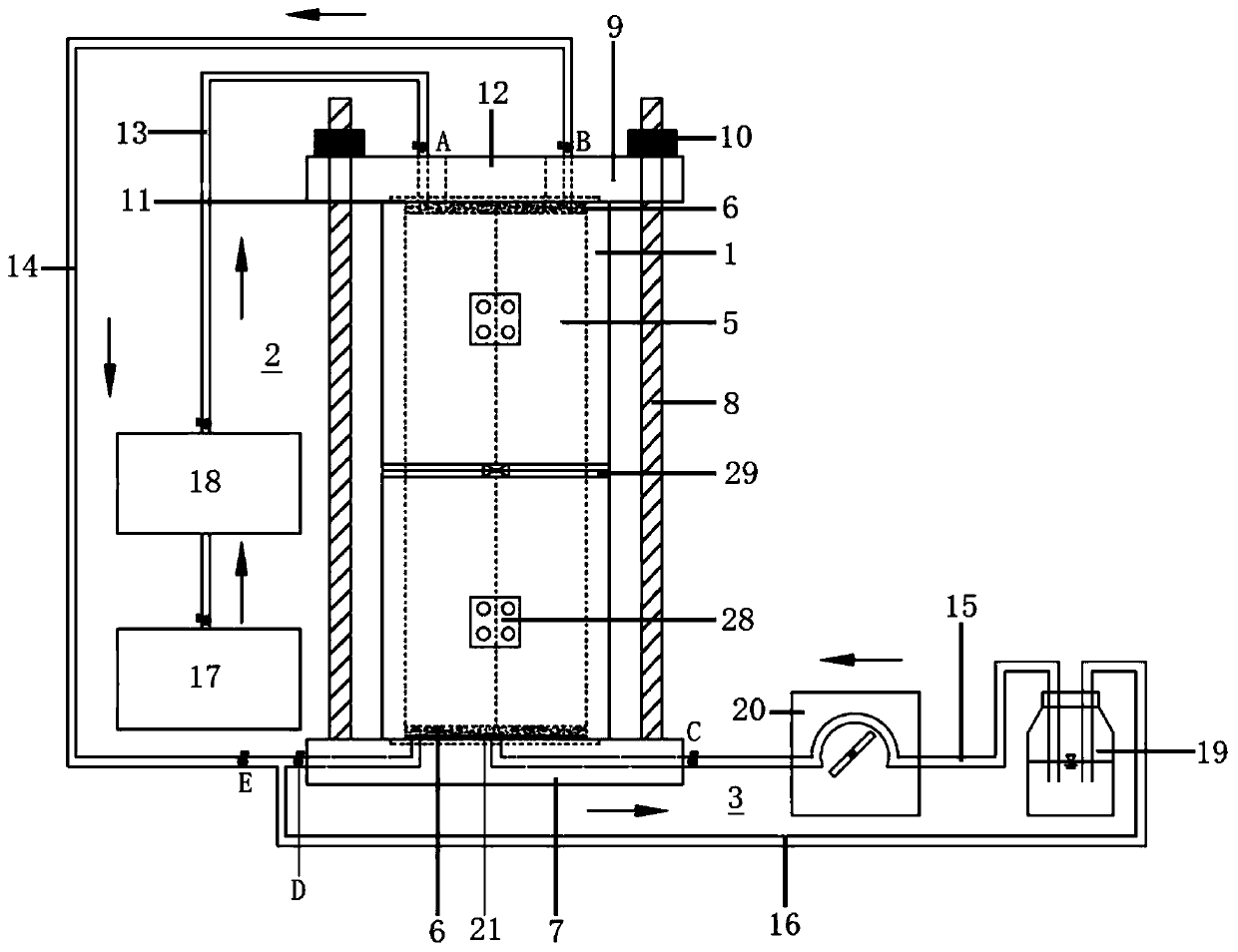 Device and method for measuring saturated and unsaturated strength of polluted soil