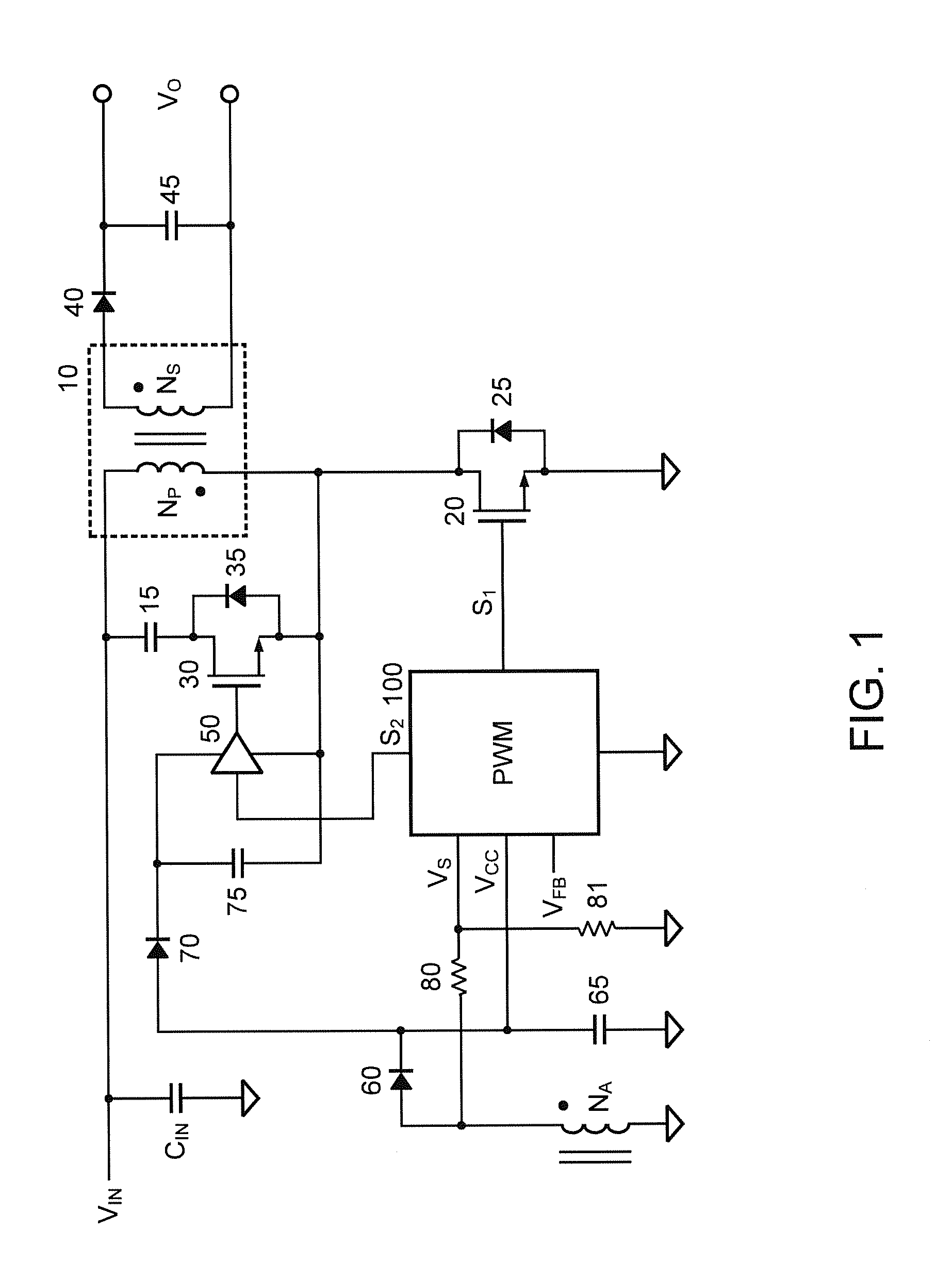 Adaptive active clamp of flyback power converter with high efficiency for heavy load and light load