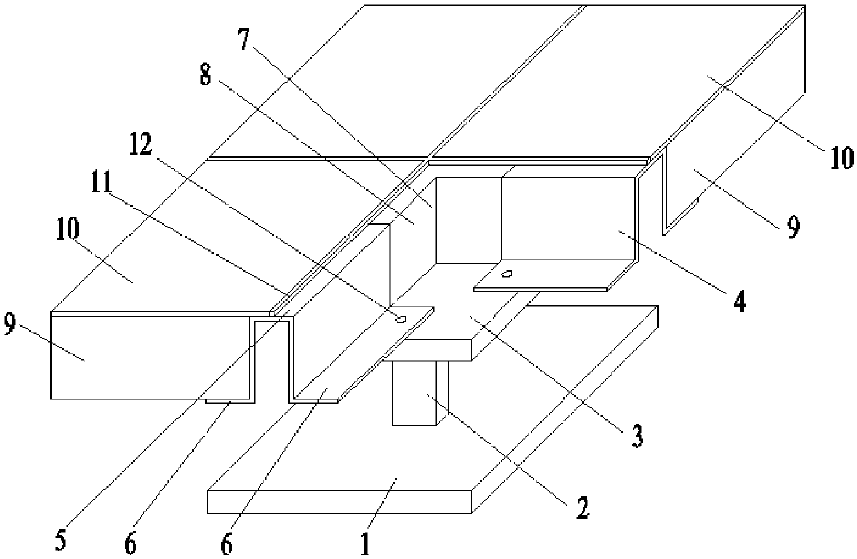 Raised floor and connecting structure thereof