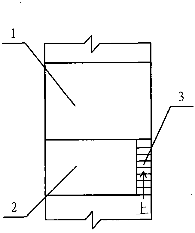 Duplex apartment with unequal story height