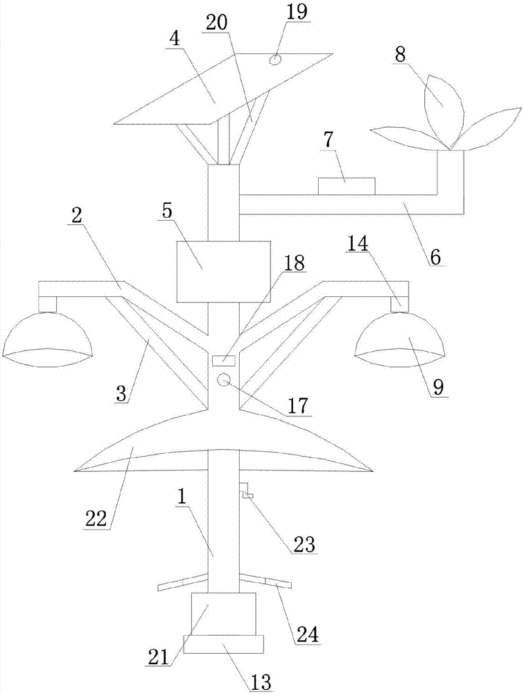 Energy-saving street lamp capable of facilitating pedestrians to have rest