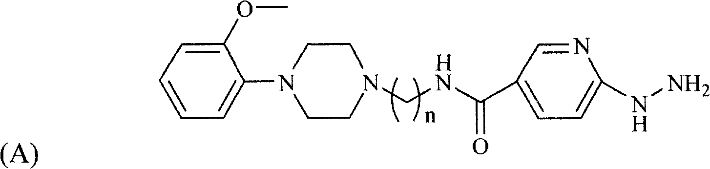 99mtc marked 2-methoxyphenyl piperazine derivative complexes as well as preparation method and uses thereof