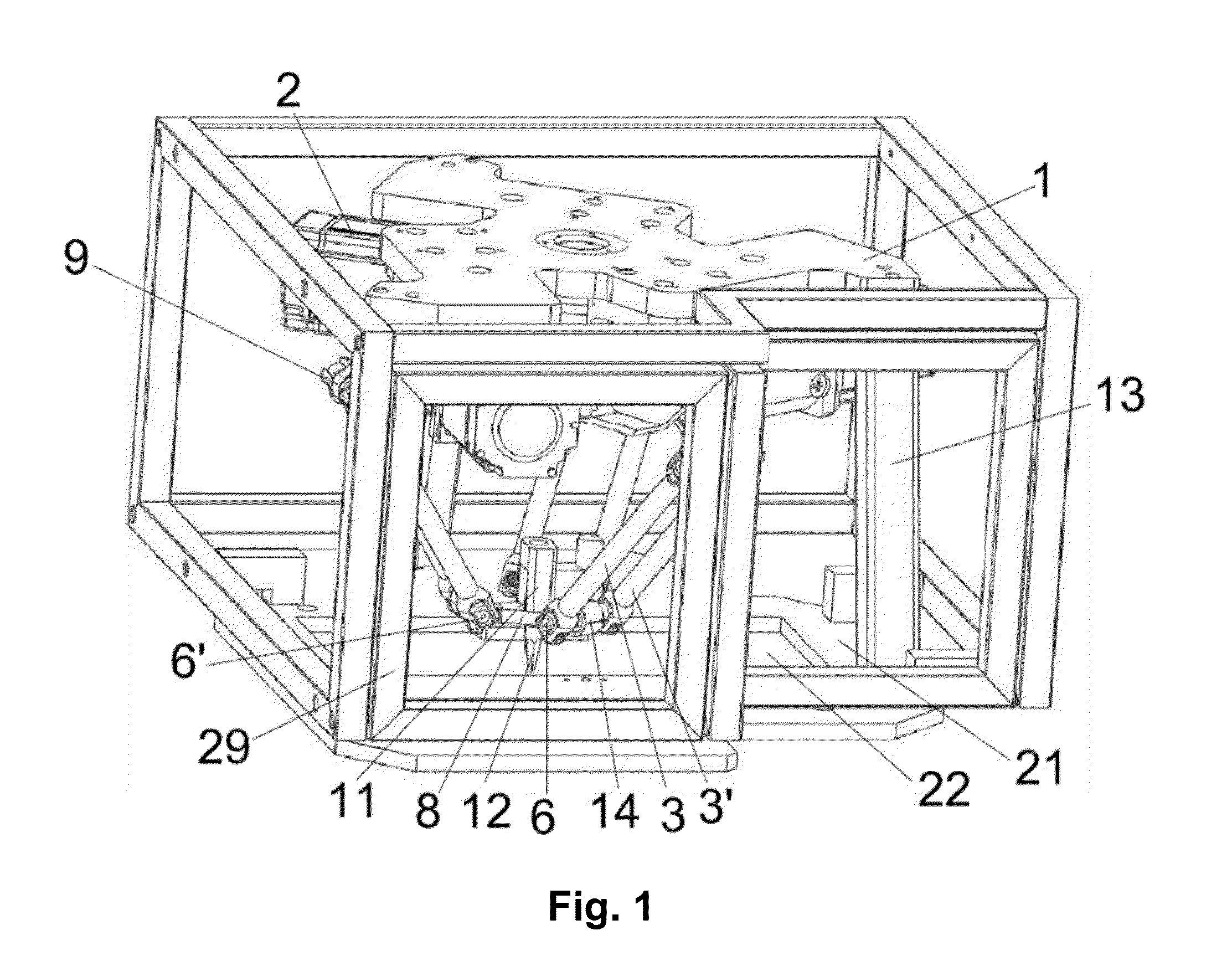 Set of mechanical means that can be incorporated into a delta robot for lining ends