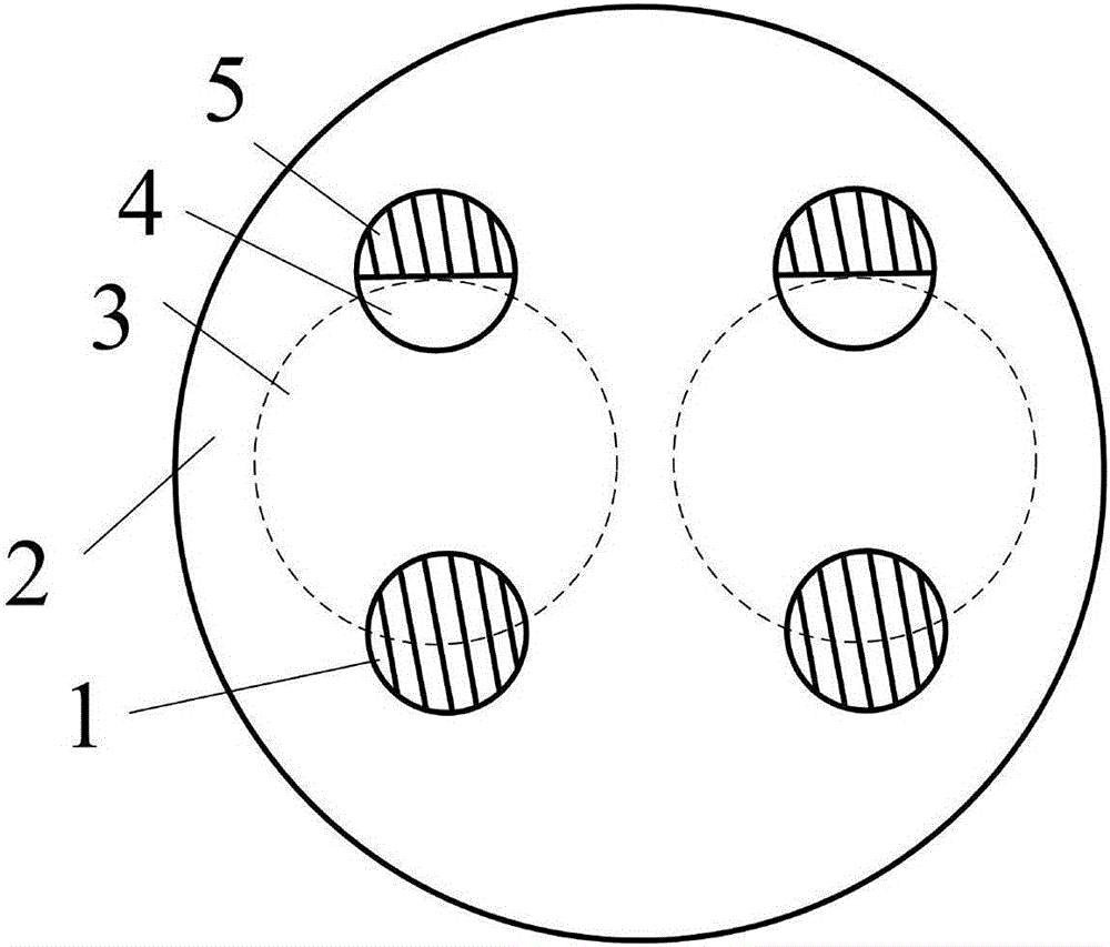 Asphalt cavity device locked through D-shaped bolts