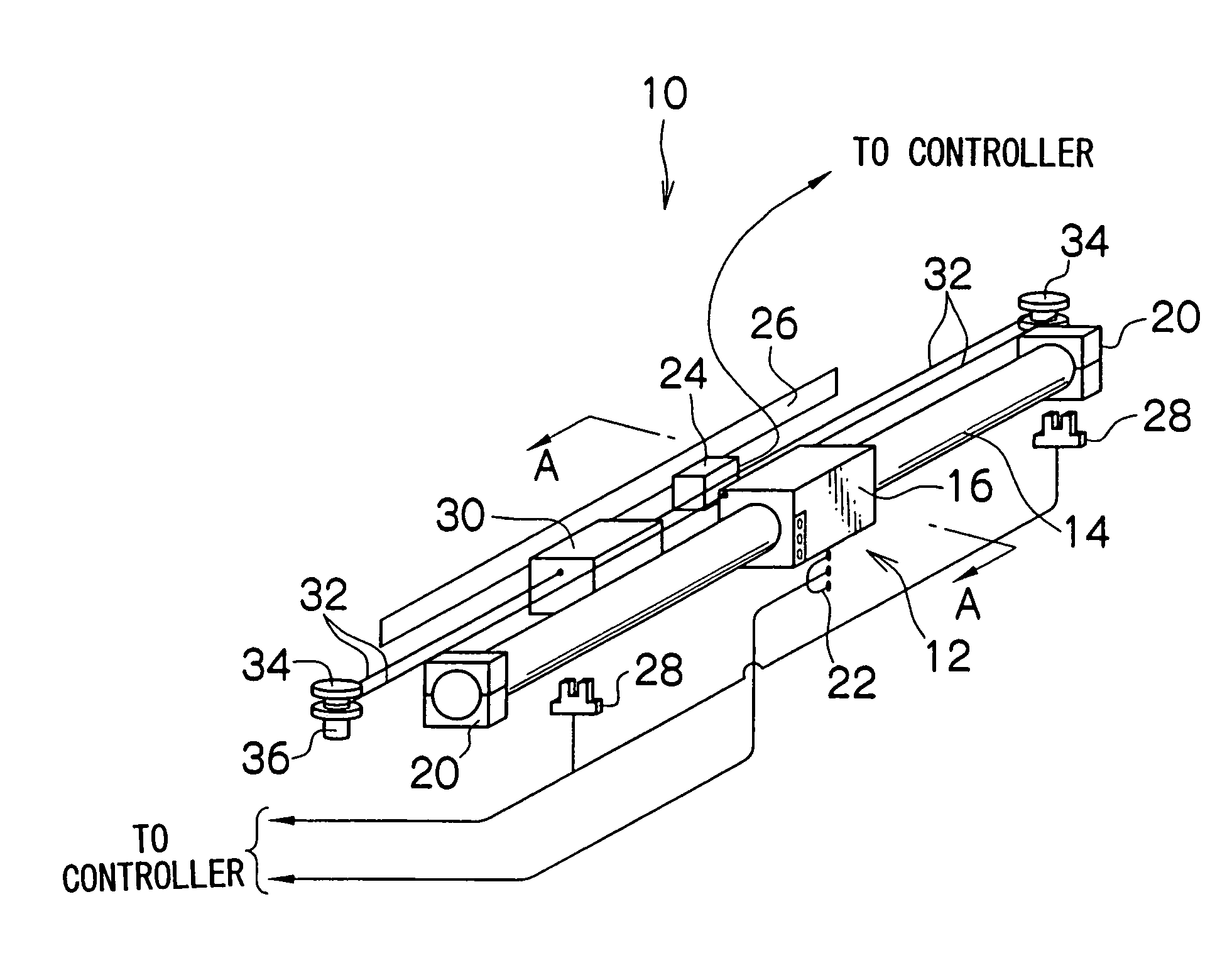 Uniaxial drive unit and surface shape measuring apparatus using the same