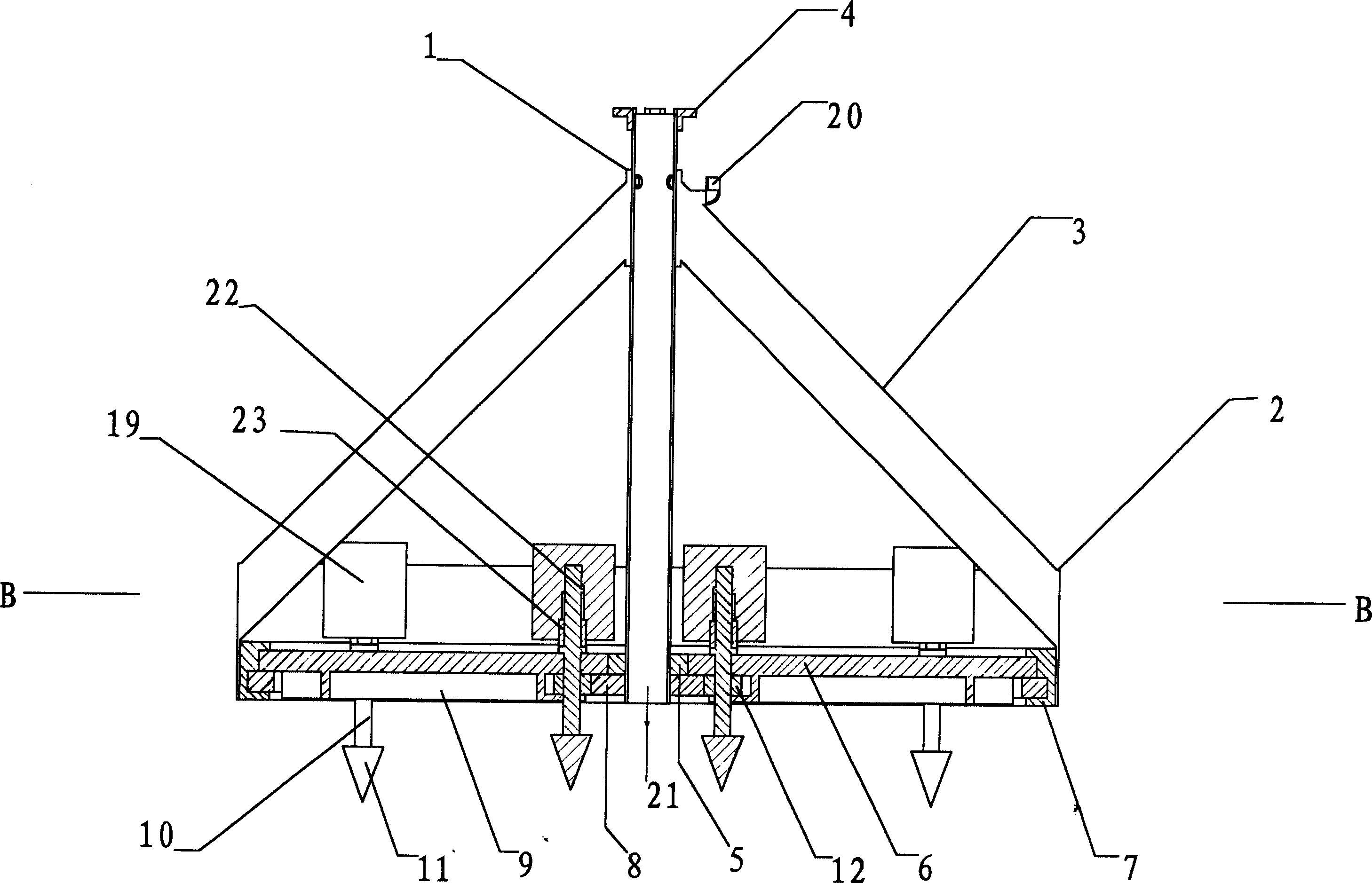 Hole-forming drilling mahcine with planetary movement for foundation engineering with large-diameter piles