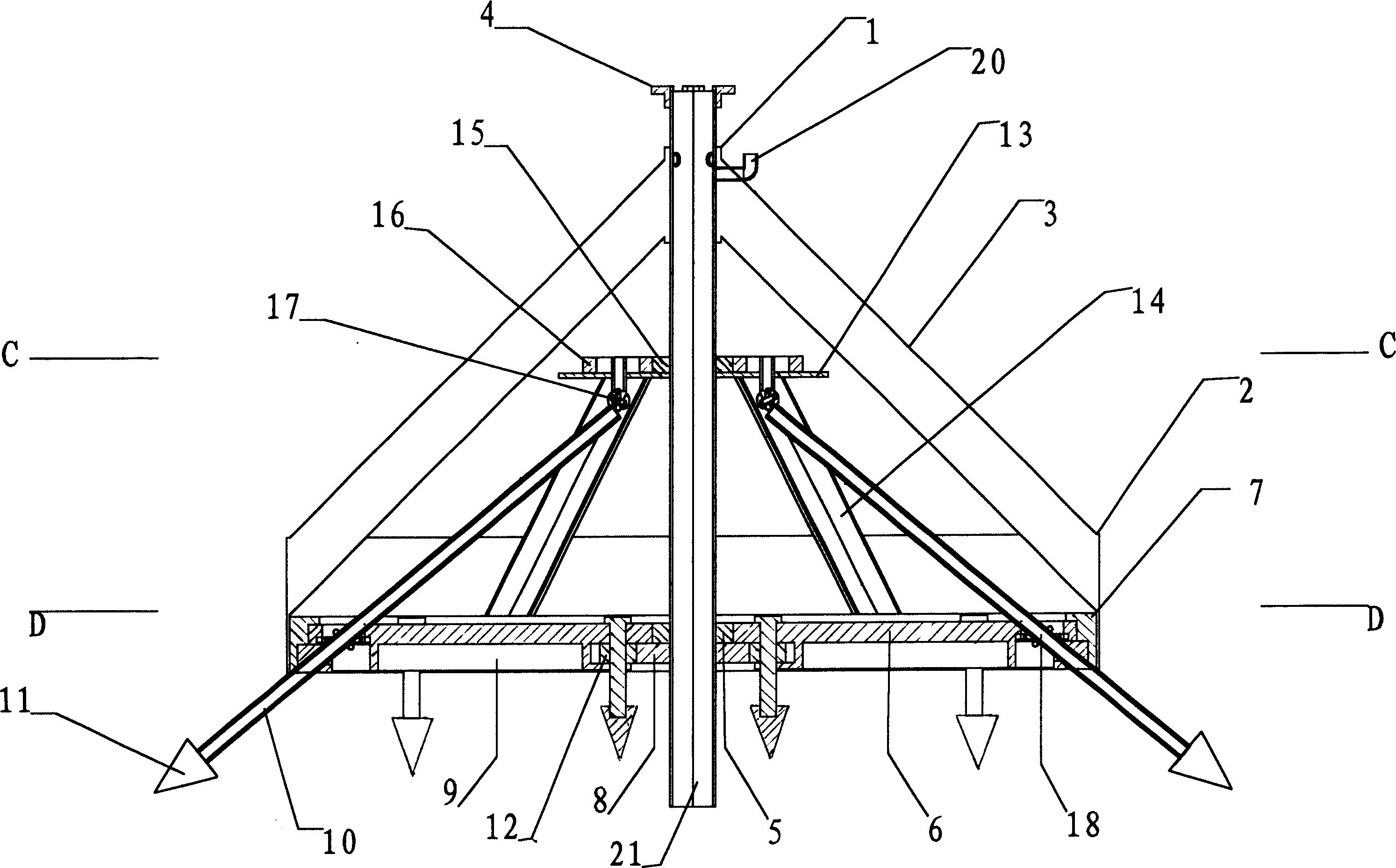 Hole-forming drilling mahcine with planetary movement for foundation engineering with large-diameter piles