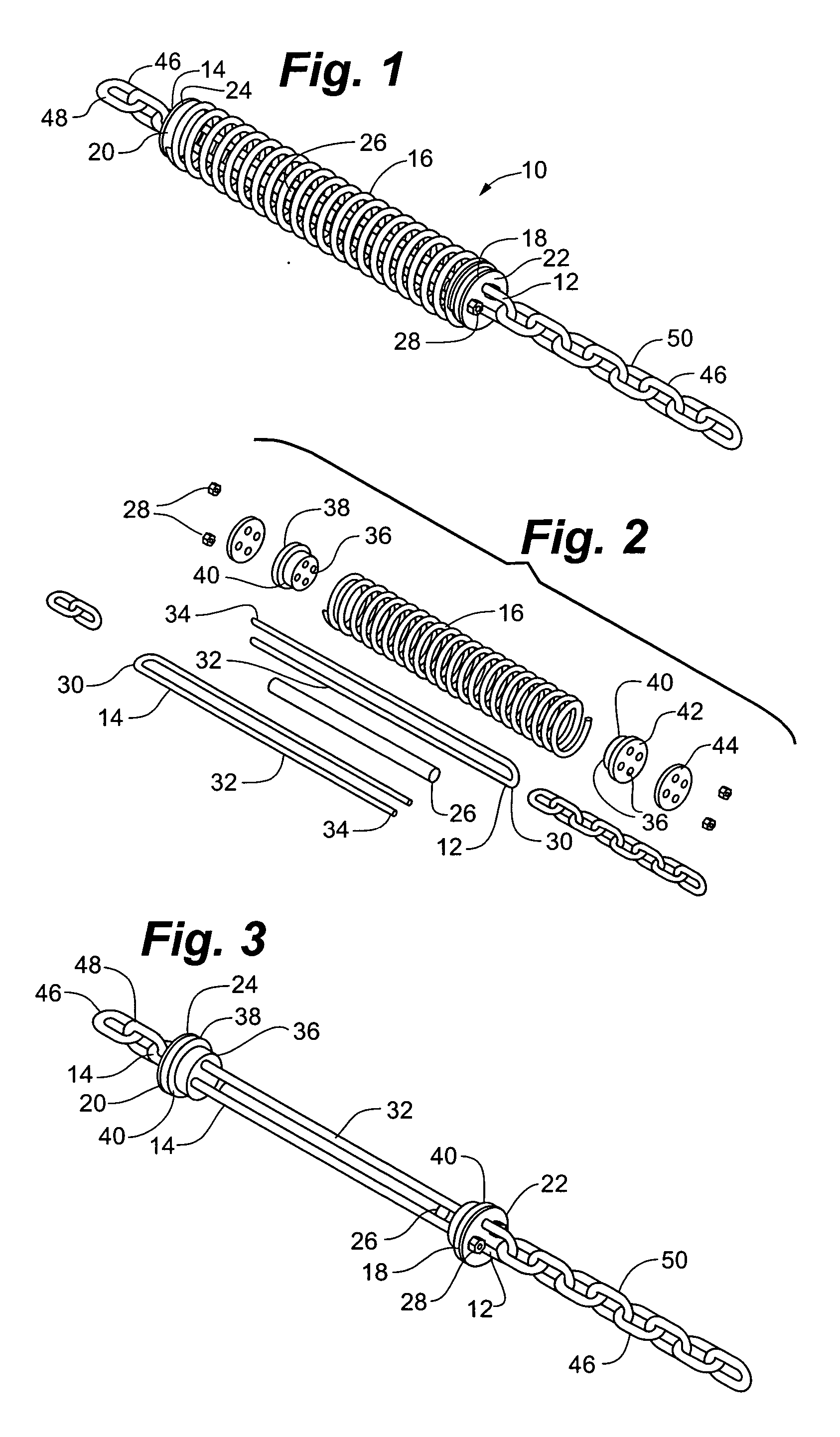 Damping spring for use in agricultural implements