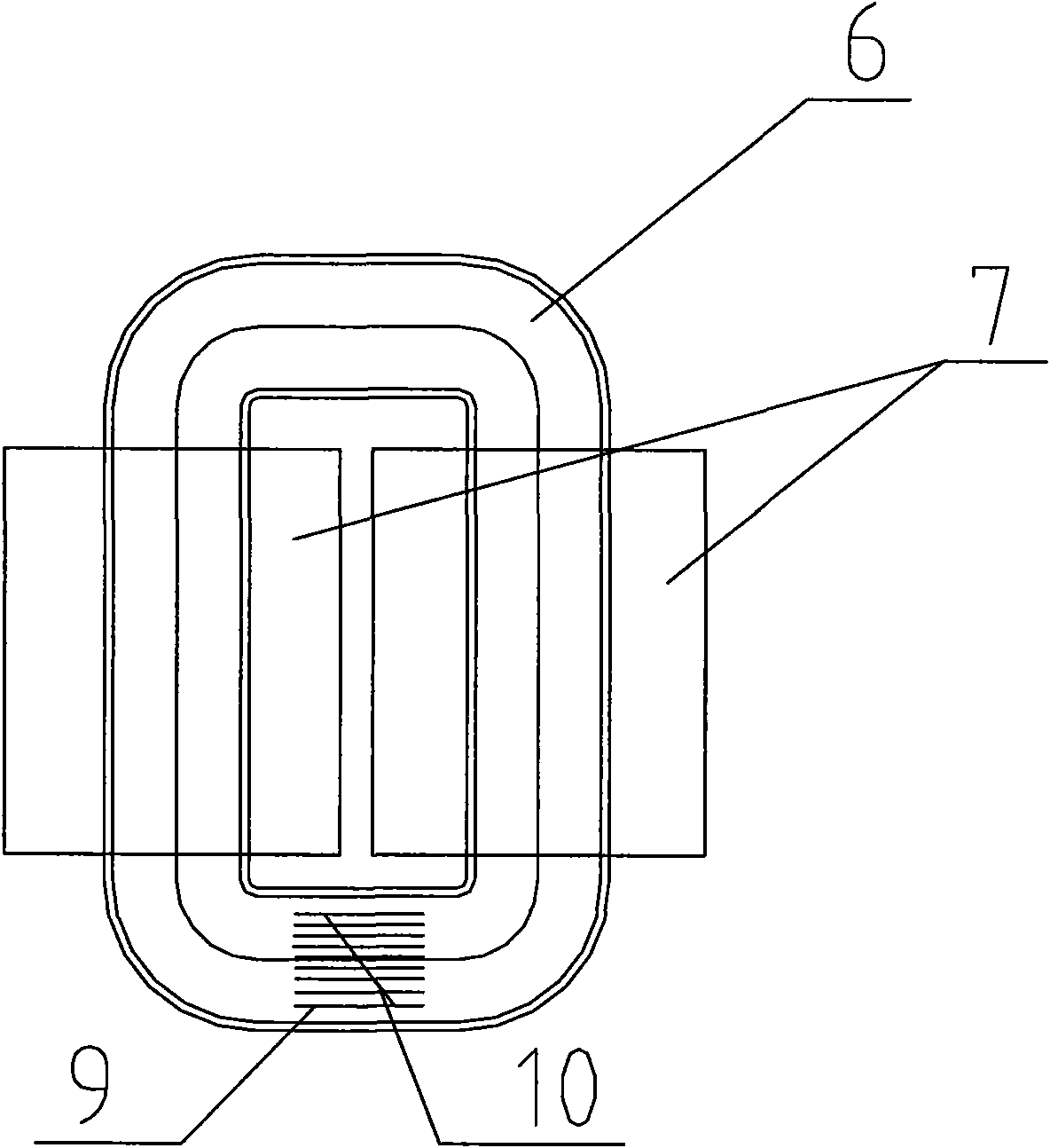 Single-phase open core transformer